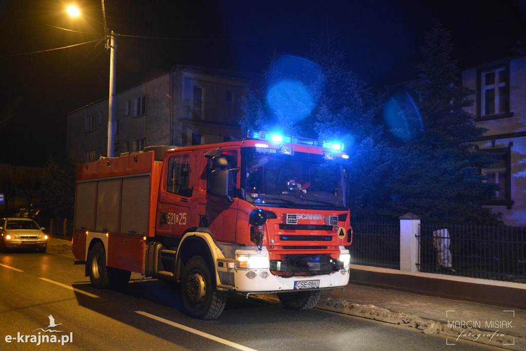 Pożar na Złotowskiej w Więcborku
