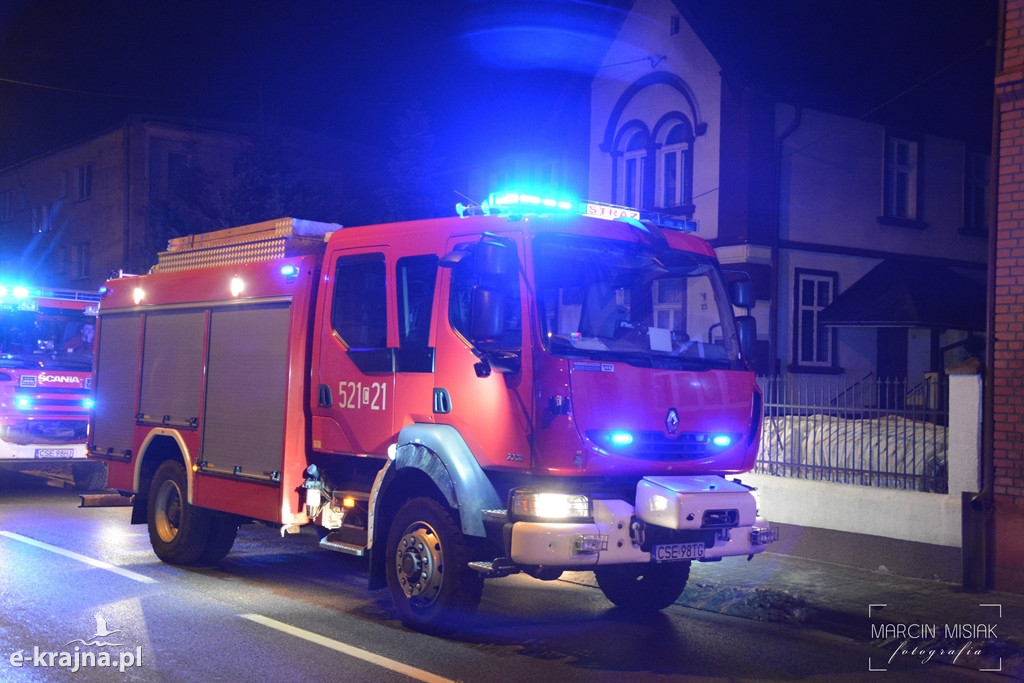Pożar na Złotowskiej w Więcborku
