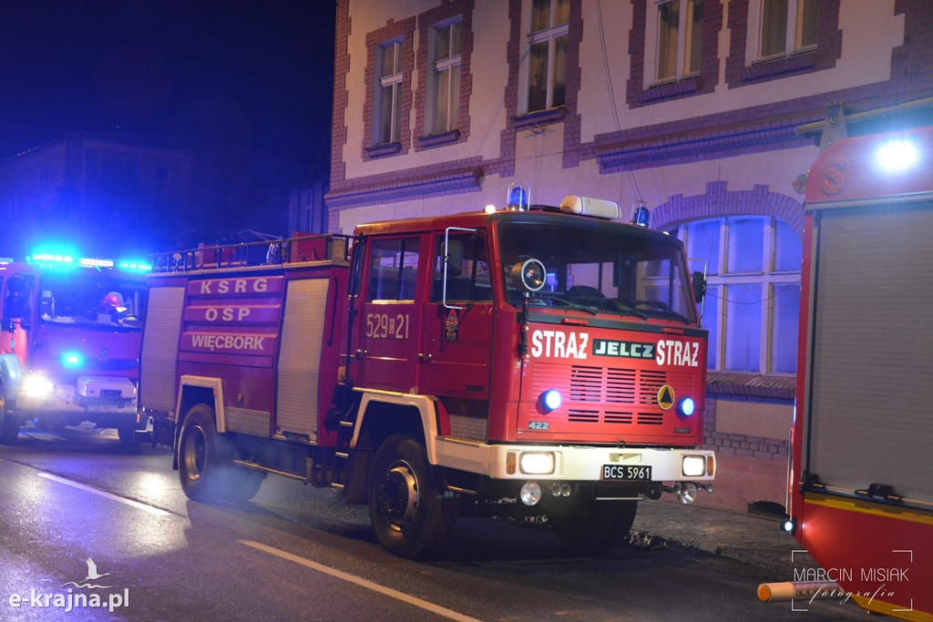 Pożar na Złotowskiej w Więcborku