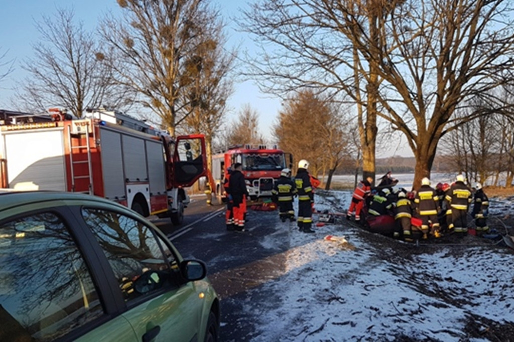 Groźny wypadek na DW nr 188 w pobliżu Lipki