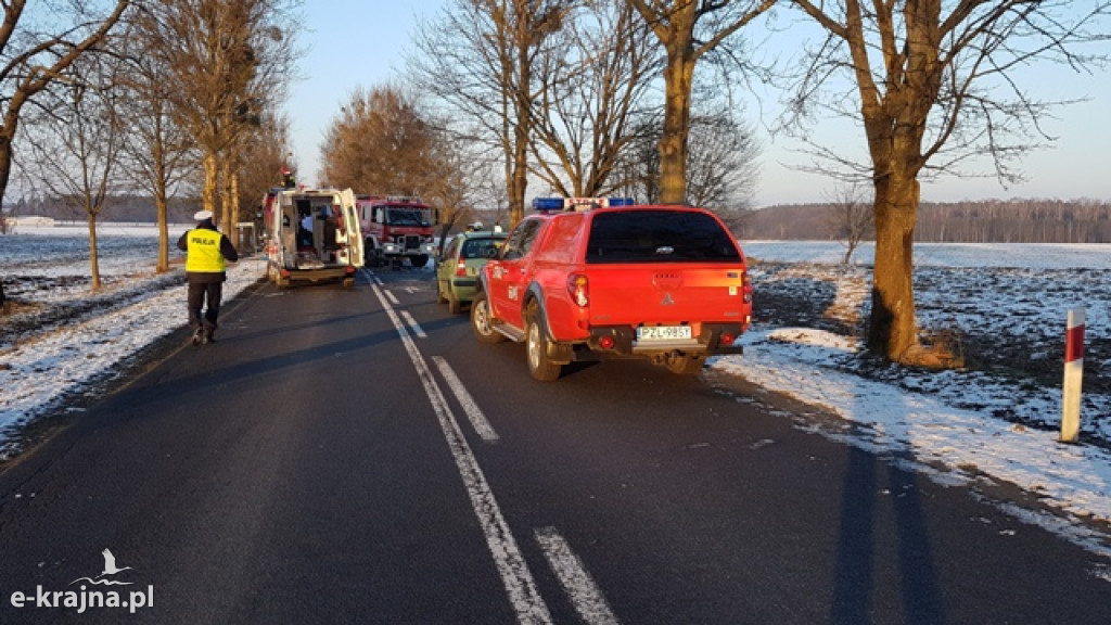 Groźny wypadek na DW nr 188 w pobliżu Lipki