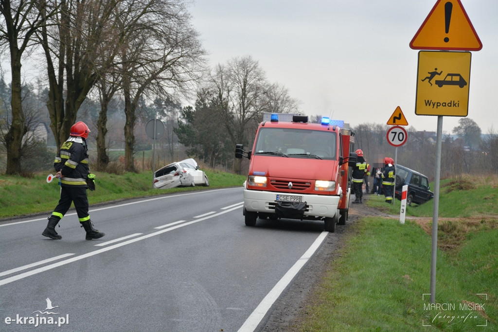 Kolizja na DK-25 w Piasecznie koło Sępólna Krajeńskiego