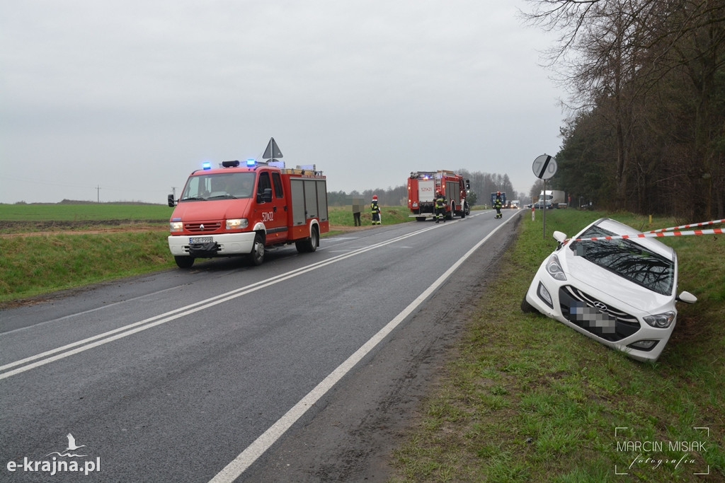Kolizja na DK-25 w Piasecznie koło Sępólna Krajeńskiego