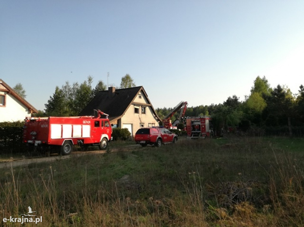 Pożar budynku w Głubczynie