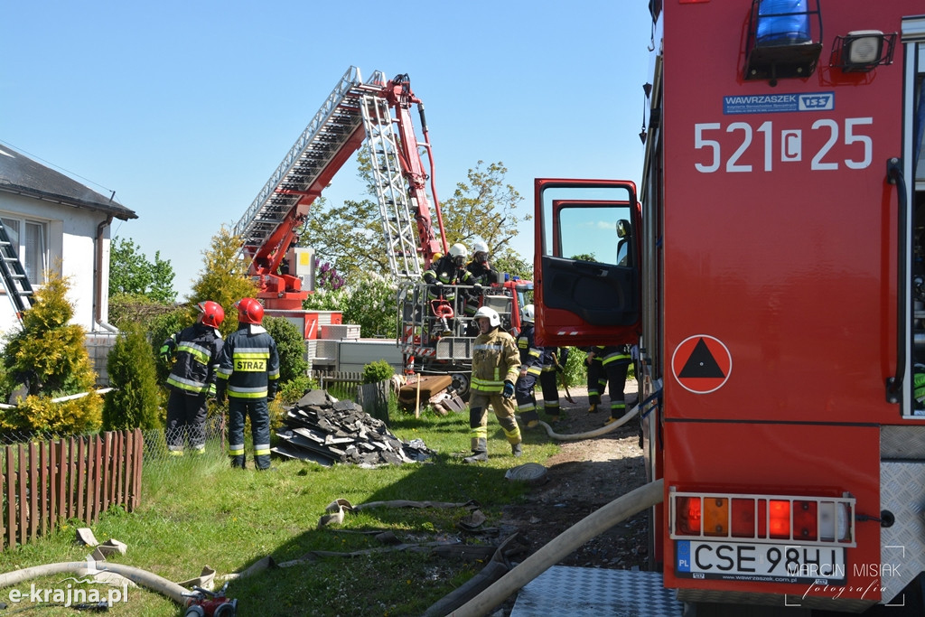 Pożar domu wielorodzinnego w Dziednie