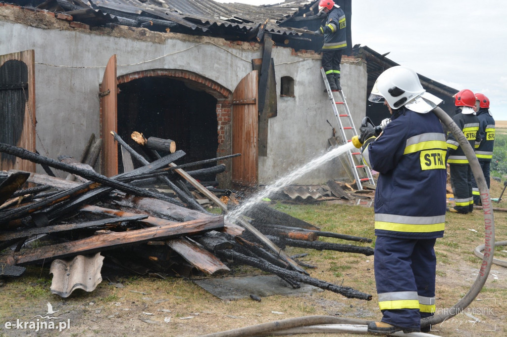 Pożar budynku gospodarczego w Wituni
