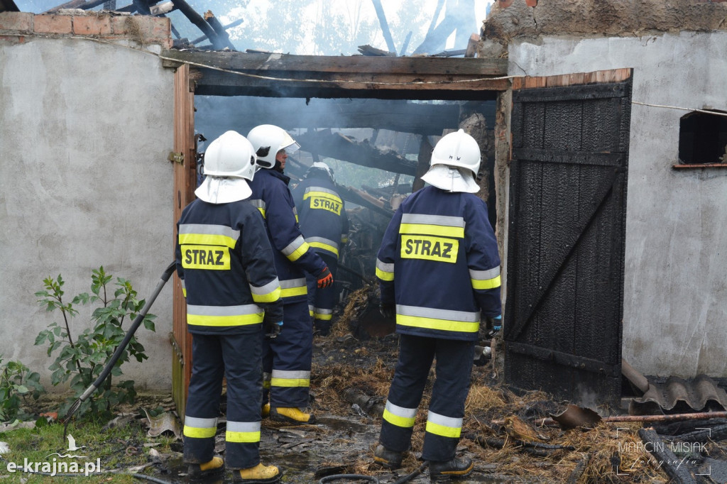 Pożar budynku gospodarczego w Wituni