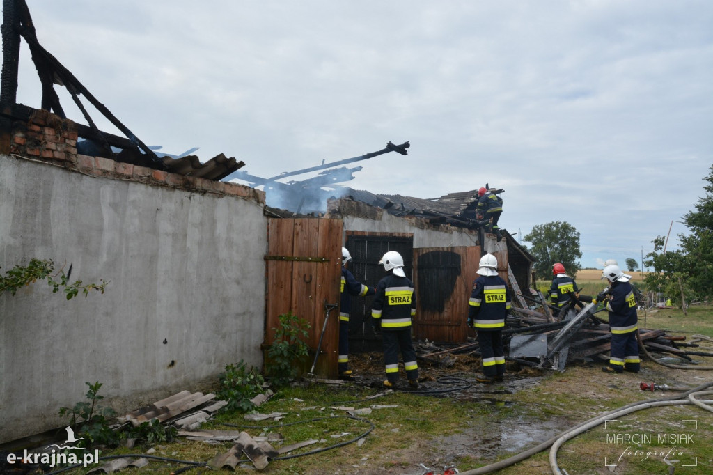 Pożar budynku gospodarczego w Wituni