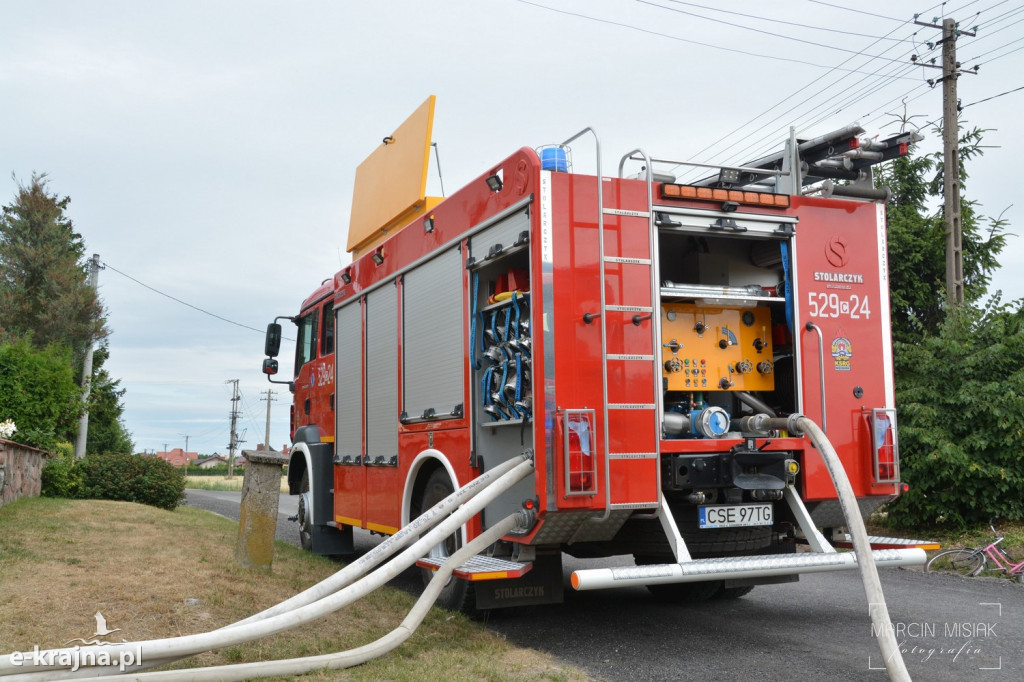 Pożar budynku gospodarczego w Wituni