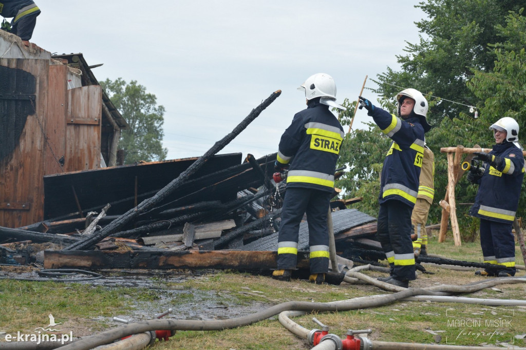 Pożar budynku gospodarczego w Wituni