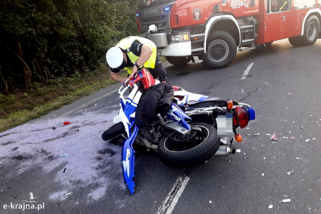 Zdarzenie drogowe z udziałem motocyklisty