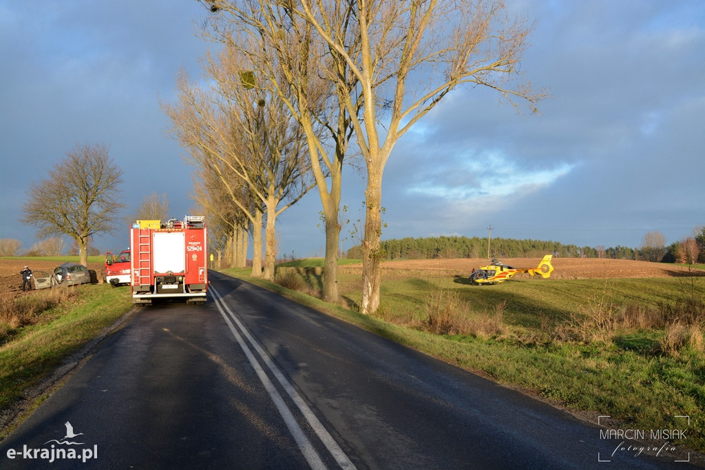 Wypadek na trasie Więcbork - Sępólno Krajeńskie