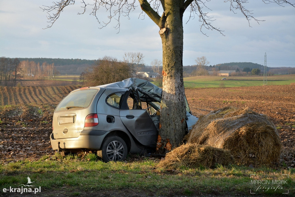 Wypadek na trasie Więcbork - Sępólno Krajeńskie