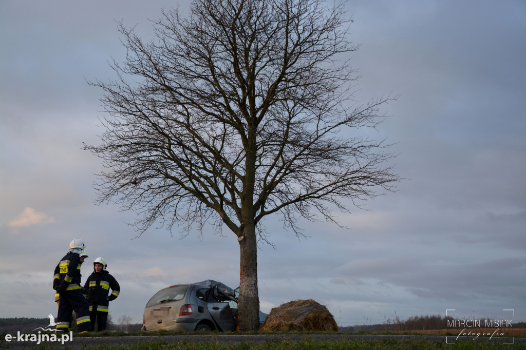 Wypadek na trasie Więcbork - Sępólno Krajeńskie