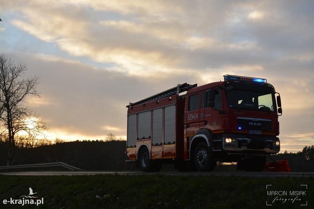 Wypadek na trasie Więcbork - Sępólno Krajeńskie