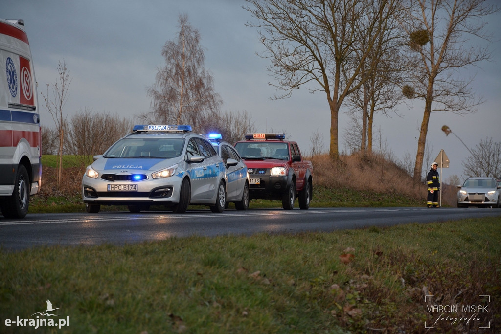 Wypadek na trasie Więcbork - Sępólno Krajeńskie