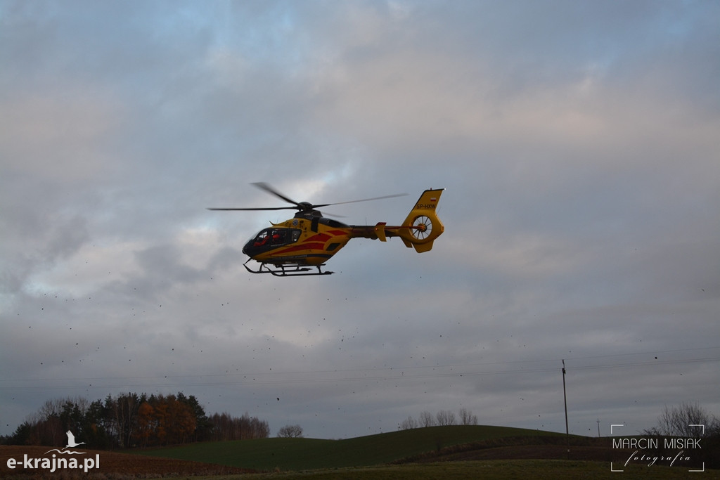 Wypadek na trasie Więcbork - Sępólno Krajeńskie