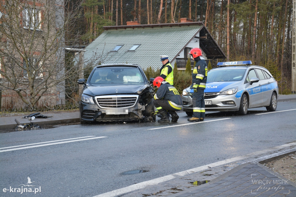 Zderzenie czołowe pojazdów na Chojnickiej