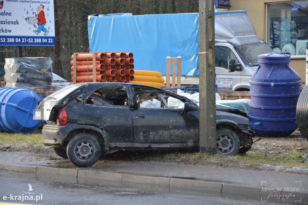 Zderzenie czołowe pojazdów na Chojnickiej