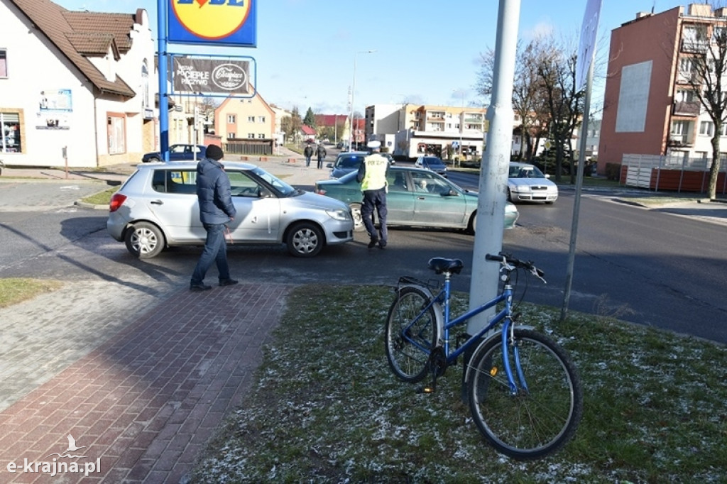 Wypadek z udziałem rowerzysty