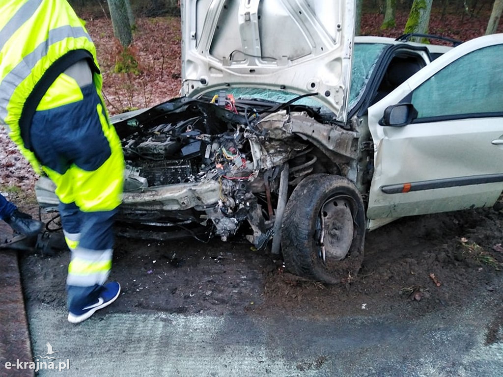Czołowe zderzenie BMW z Renault