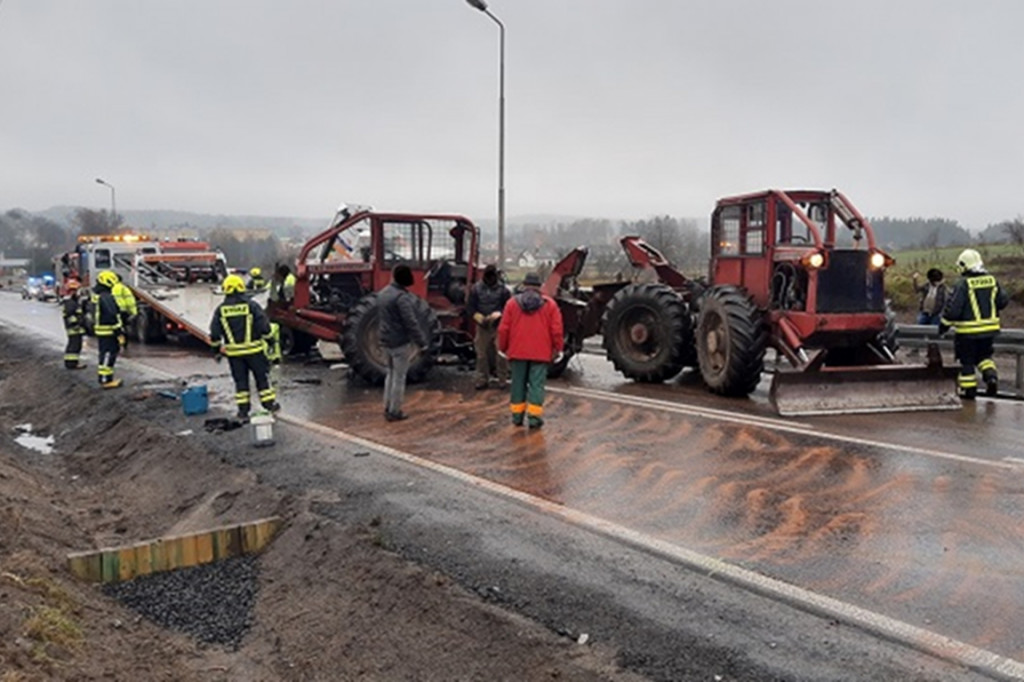 Wypadek na drodze krajowej