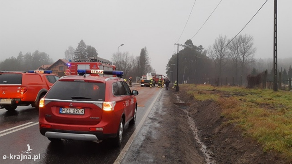 Wypadek na drodze krajowej