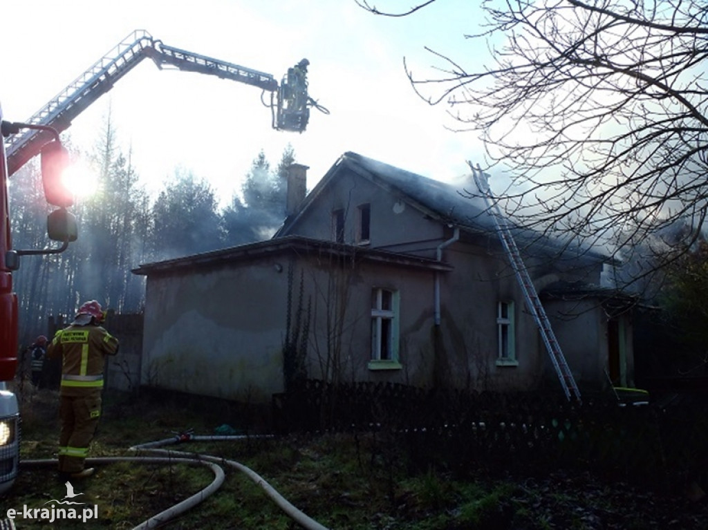 Pożar budynku mieszkalnego w powiecie złotowskim