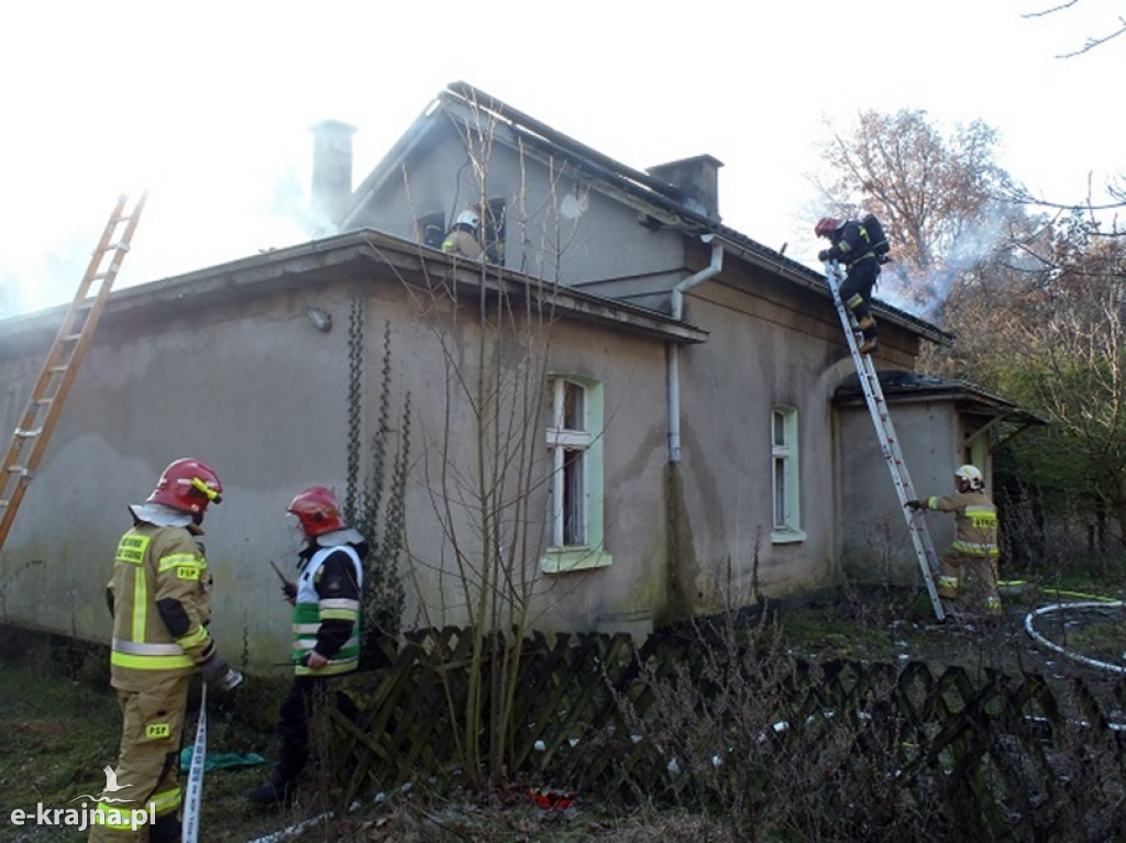 Pożar budynku mieszkalnego w powiecie złotowskim