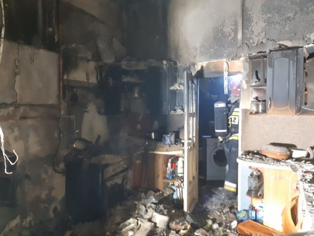 Pożar w budynku wielorodzinnym