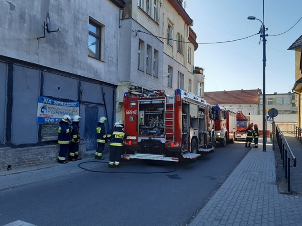 Pożar w budynku wielorodzinnym
