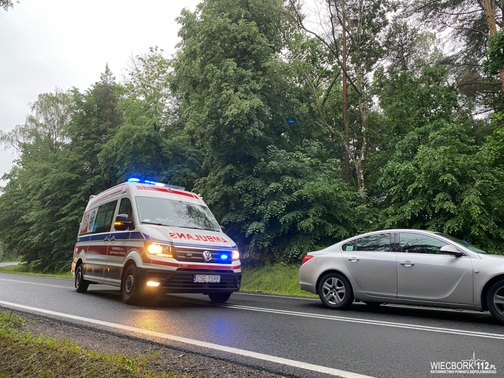 Czołowe zderzenie dwóch samochodów osobowych - 5 osób poszkodowanych