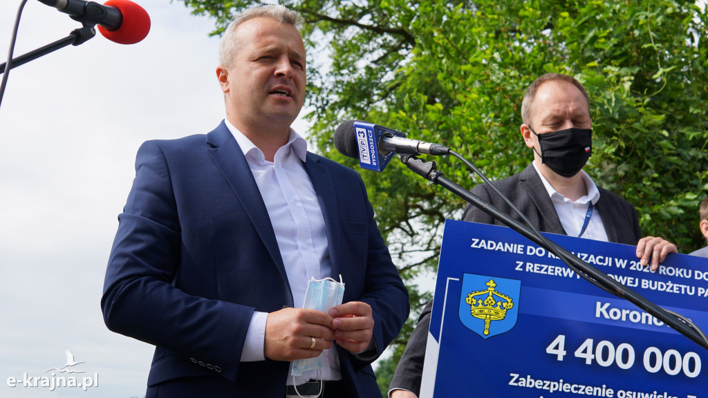 Koronowo: Rządowe wsparcie na stabilizację niebezpiecznego osuwiska