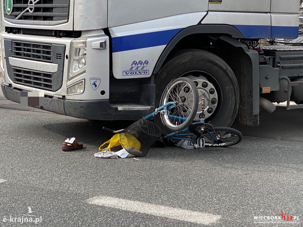 Sępólno Krajeńskie: Samochód ciężarowy potrącił rowerzystę