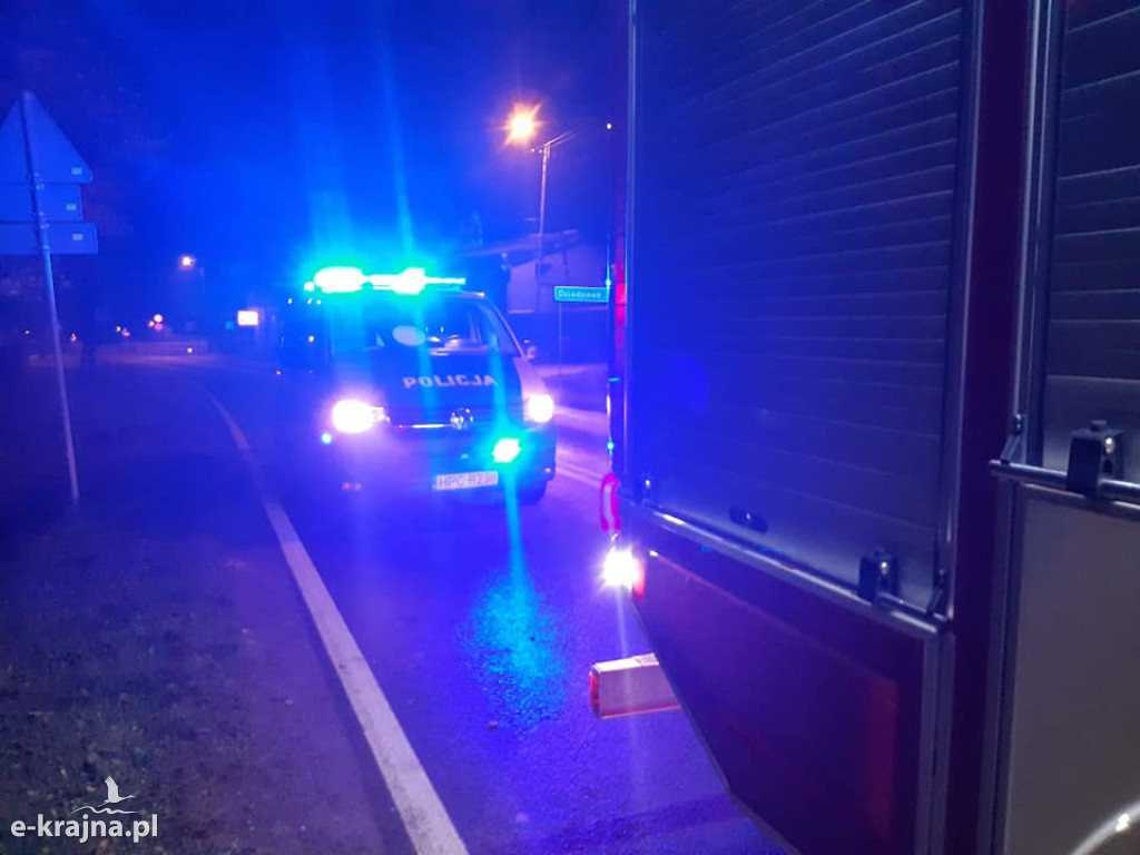 Dachowanie samochodu osobowego na DK25