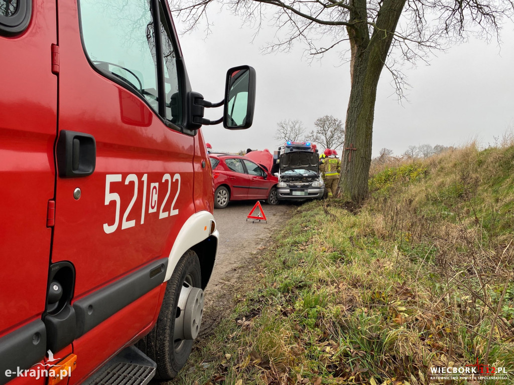 Wypadek na trasie Śmiłowo -  Jastrzębiec