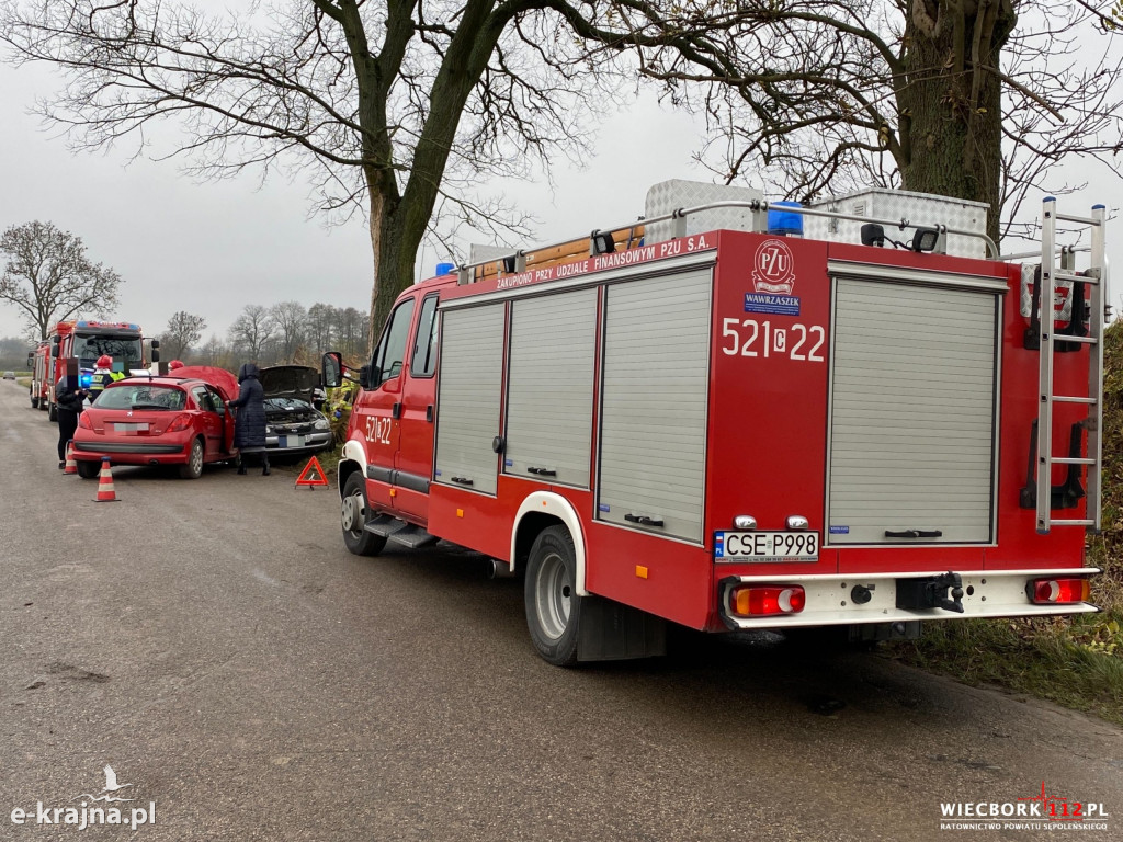 Wypadek na trasie Śmiłowo -  Jastrzębiec