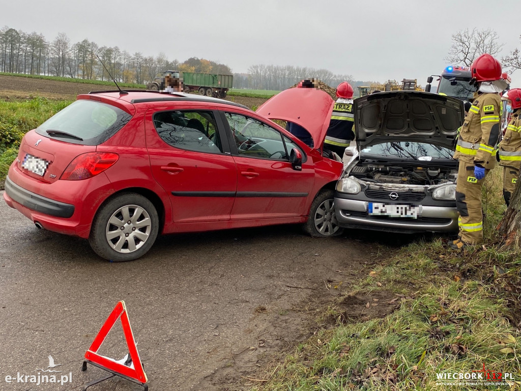 Wypadek na trasie Śmiłowo -  Jastrzębiec