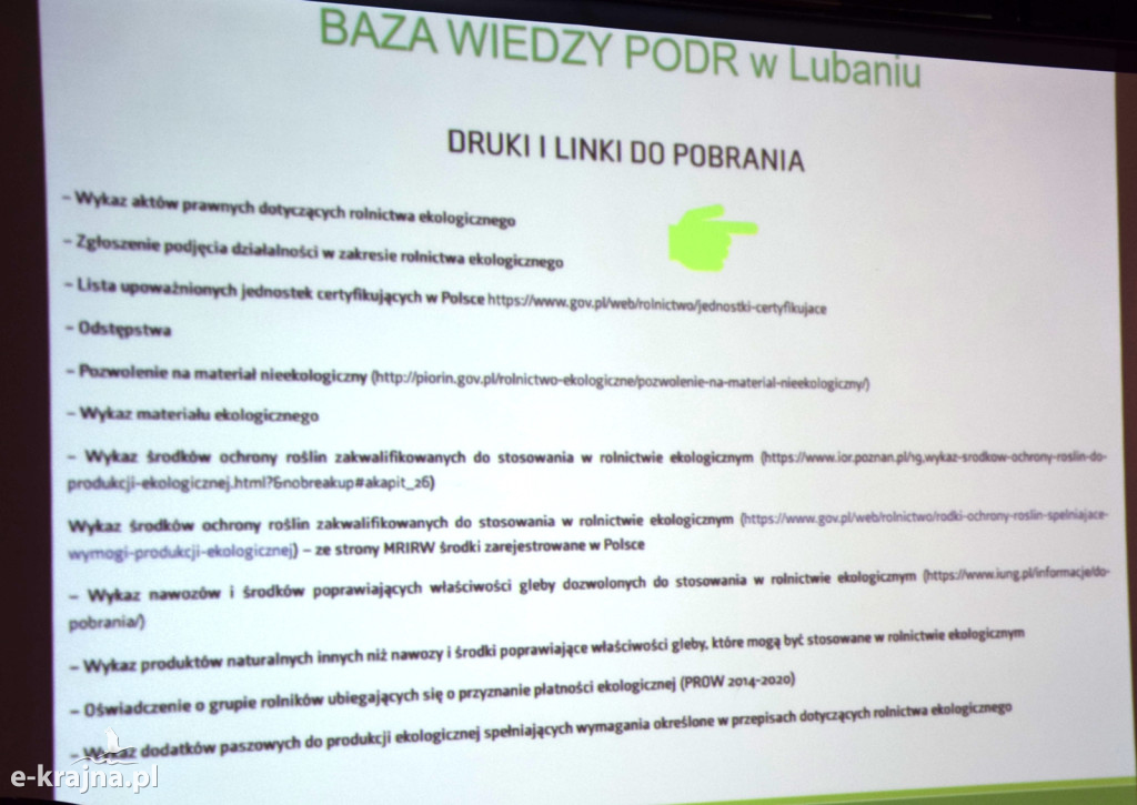 Konferencja i szkolenie na temat funkcjonowania gospodarstw ekologicznych