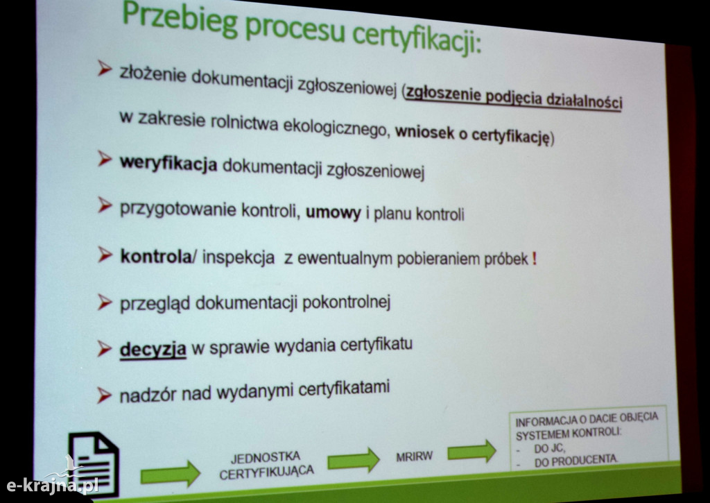 Konferencja i szkolenie na temat funkcjonowania gospodarstw ekologicznych