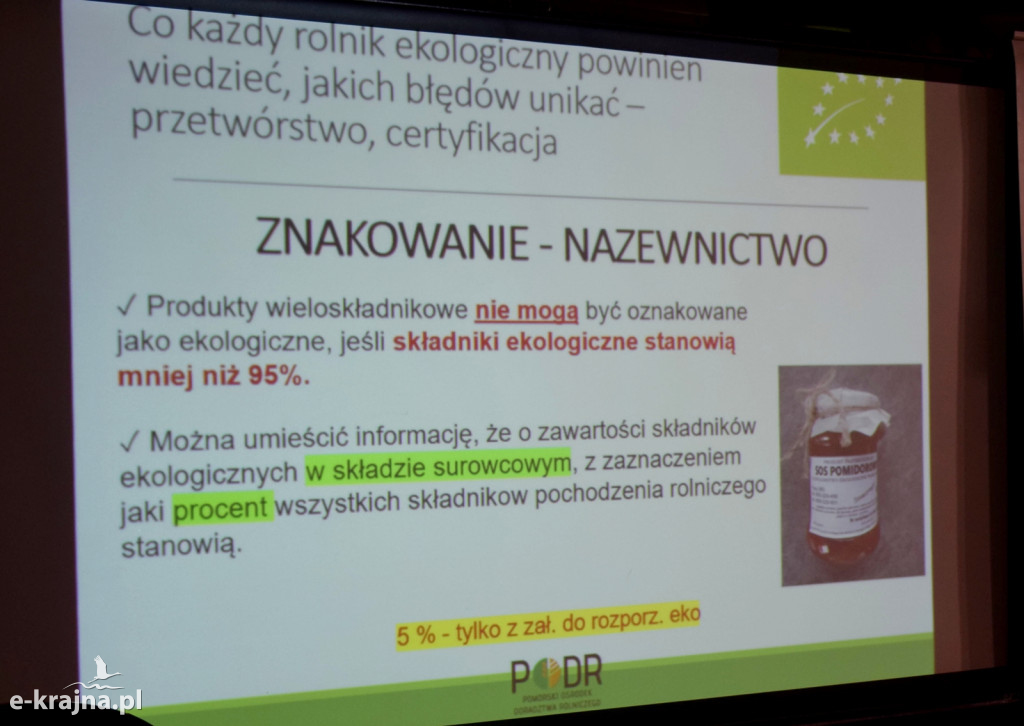 Konferencja i szkolenie na temat funkcjonowania gospodarstw ekologicznych