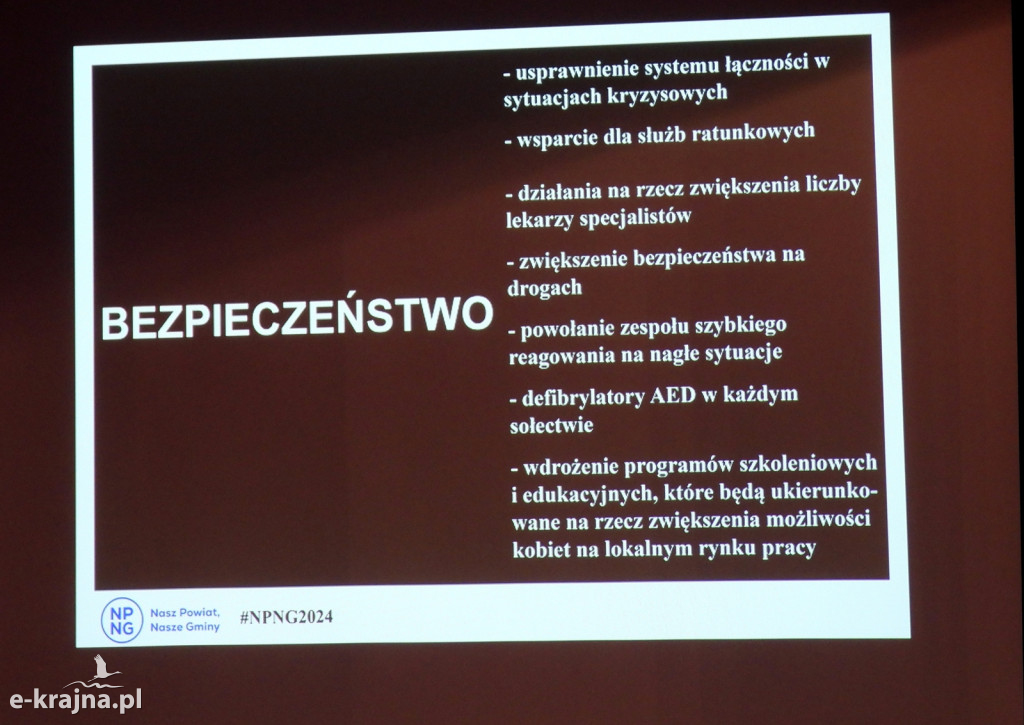 Prezentacja programu wyborczego ugrupowania Nasz Powiat, Nasze Gminy w CAS w Sępólnie Krajeńskim