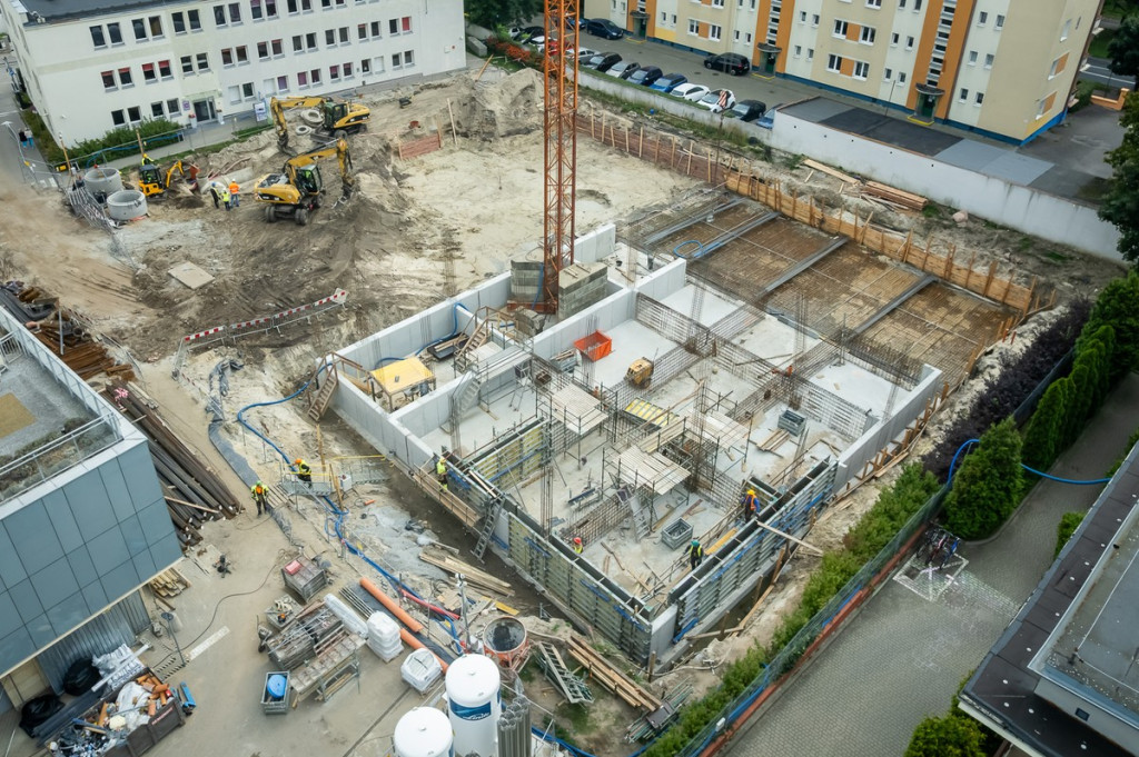 Tak budują nowy segment marszałkowskiego Szpitala Dziecięcego w Bydgoszczy