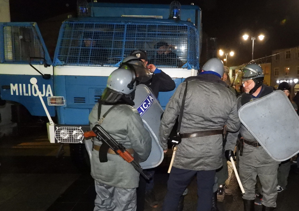 Inscenizacja w rocznicę stanu wojennego w Sępólnie Krajeńskim