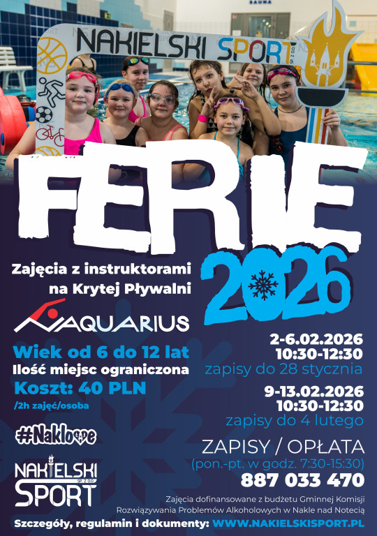 Ferie zimowe 2026 w Gminie Nakło nad Notecią