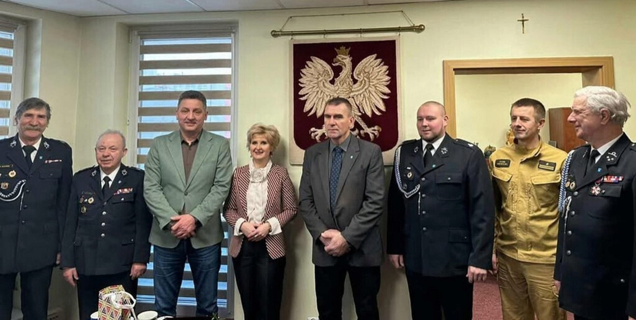 Uroczyste spotkanie w Komendzie PSP w Nakle nad Notecią