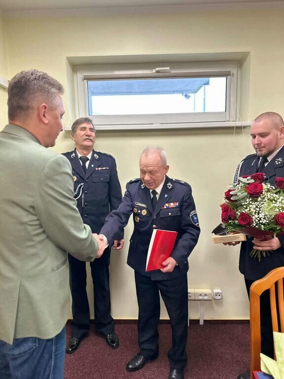 Uroczyste spotkanie w Komendzie PSP w Nakle nad Notecią