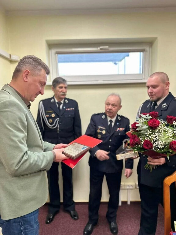 Uroczyste spotkanie w Komendzie PSP w Nakle nad Notecią
