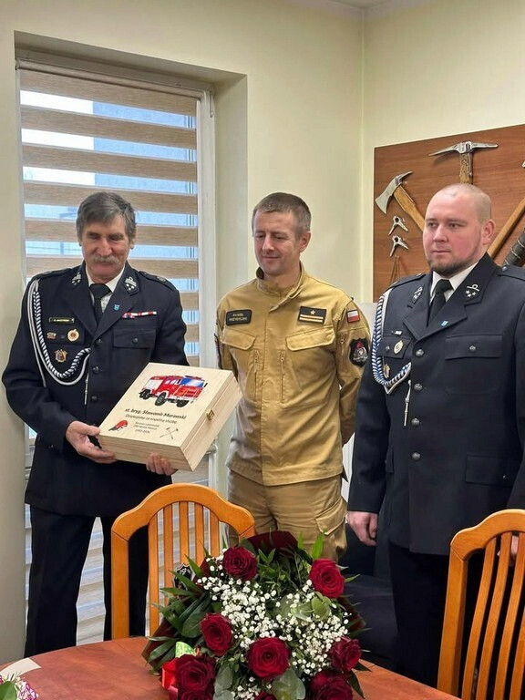 Uroczyste spotkanie w Komendzie PSP w Nakle nad Notecią