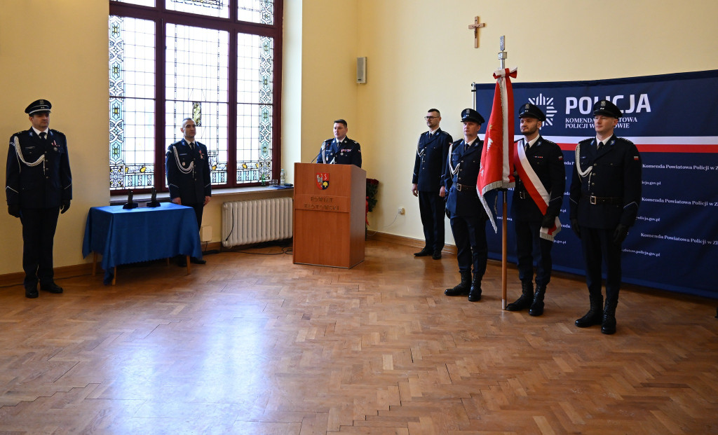 Uroczyste przekazanie obowiązków Komendanta Powiatowego Policji w Złotowie